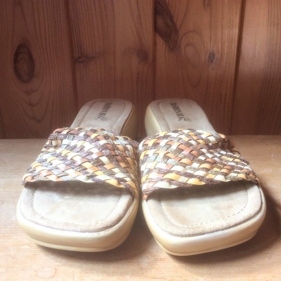 Vintage Fashion Bug Patti Slide Woven Square Toe Platform Y2K Sandal Size 10 M - Picture 2 of 7